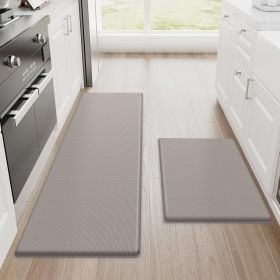 Kitchen Mats, 2PCS Kitchen Rugs, Cushioned Anti Fatigue Kitchen Mats for Floor, Non-Slip Standing Desk Mat, Waterproof Kitchen Rug Set for Kitche
